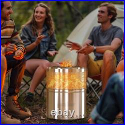 Stainless Steel Smokeless Fire Pit Wood Burning Stove Outdoor Camping Barbecue