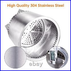 Stainless Steel Smokeless Fireplace Stove Outdoor Bonfire Fire Pit 14.8 inch