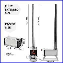 Stainless Steel Tent Wood with Chimney Pipes Camping Wood Burning K1O8 Stainless Steel Tent Wood with Chimney Pipes Camping Wood Burning K1O8