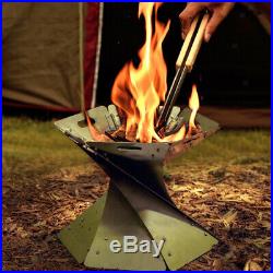 Stainless Steel Wood Burning Stove with Storage Bag for Hiking Traveling