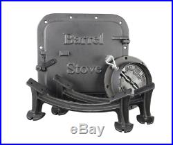 Stove Barrel Stove Kit Wood Burning Double Drum Adapter Cabin Garage Heater New