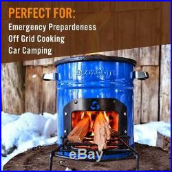 Stove Best For Camping Hunting & Fishing Wood Burning Charcoal Hiking Camp Stove