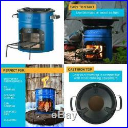 Stove Best For Camping Hunting & Fishing Wood Burning Charcoal Hiking Camp Stove