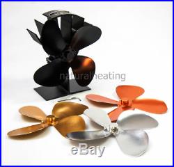 Stove Fan GIFT SET with Interchangable Blades 360cfm for Wood Burning Multi Fuel