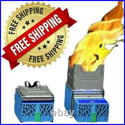 Stove Outdoor Flame Cube Portable Wood Burning Power USB Charging Battery Campin