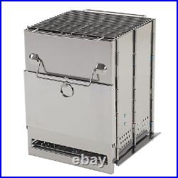 Stove Stainless Steel Wood Burning Camp Stove For Backpacking Camping