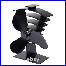 Stove Top Fan Heat Powered Wood Burning Silent for Fireplace Fuel Saving
