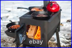 Survivor Back Bear Camp Wood-burning Stove with pipe kit Free US shipping