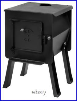 Survivor Black Bear Wood Stove for cabin, tiny house with pipe kit