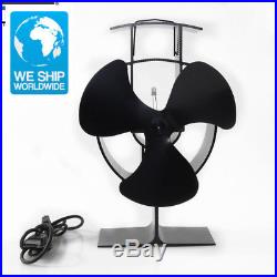 TASP 6quot Heat Powered Eco Stove Fan and USB Desk Fan for Wood Burning Firepl
