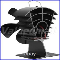 TEENGSE 5-Blades Silent Fireplace Top Fan Home Wood Burning Heater Auto-sensing
