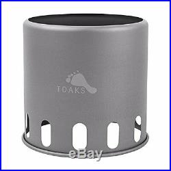 TOAKS Titanium Backpacking Wood Burning Stove camping cooking outdoor fire