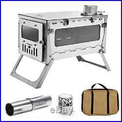 TOMOUNT Titanium Folding Tent Stove Wood Burning Stove Ultralight 1mm 12inch TOMOUNT Titanium Folding Tent Stove Wood Burning Stove Ultralight 1mm 12inch