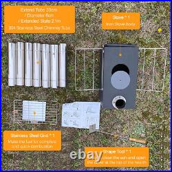 TOMSHOO Portable Camping Wood Stove Outdoor Tent Wood Burning Stoves Q1E6 A4I7 TOMSHOO Portable Camping Wood Stove Outdoor Tent Wood Burning Stoves Q1E6 A4I7