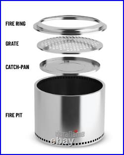 T Stainless Steel Low Smoke Fire Pit, 19