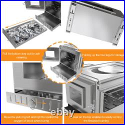 Tent Stove Portable Camping Wood Stoves Stainless Steel with Chimney Pipes & Bag