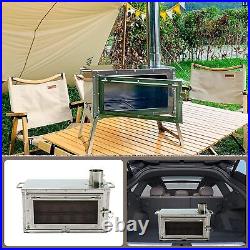 Tent Stove Portable Outdoor Wood Burning Stove with Chimney Pipe for Winter Cam