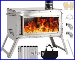 Tent Stove Portable Outdoor Wood Burning Stove with Chimney Pipe for Winter Camp Tent Stove Portable Outdoor Wood Burning Stove with Chimney Pipe for Winter Camp