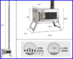Tent Stove Portable Outdoor Wood Burning Stove with Chimney Pipe for Winter Camp Tent Stove Portable Outdoor Wood Burning Stove with Chimney Pipe for Winter Camp