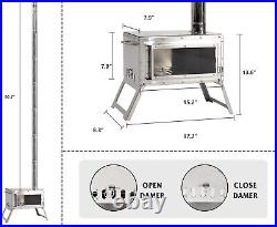 Tent Stove Portable Outdoor Wood Burning Stove with Chimney Pipe for Winter Camp Tent Stove Portable Outdoor Wood Burning Stove with Chimney Pipe for Winter Camp