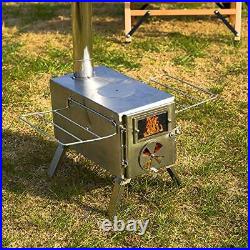 Tent Stove Portable Wood Burning Stove 304 Stainless Steel for Camping Hunting