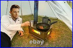 Tent Stove with Damper Wood Burning PortableUltra-Light Folding Outdoor Campi