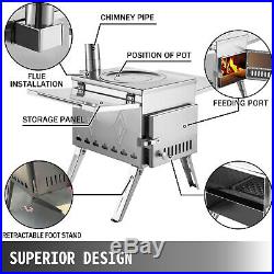 Tent Wood Stove Tent Stove 1500Cubic Inch Wood Burning Stove L-sized For Camping