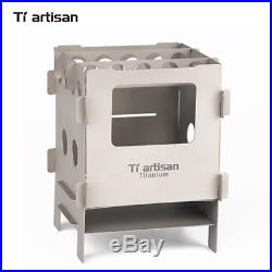 Tiartisan Titanium or stainless steel BBQ Wood Burning Stove Outdoor Folding St