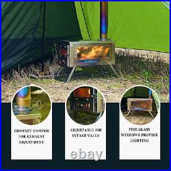 Titanium Stove TOLA Portable Folding Tent Ta1 Stove 3.4Lb for Camping Backpackin