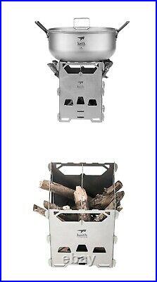 Titanium Ultralight Outdoor Camping Backpacking Wood Burning Stove Portable