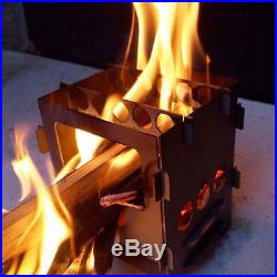 Titanium Wood Burning Stove Ultralight Outdoor Cooking Picnic Backpack Burner