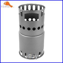 Titanium Wood Stove Ultralight Portable Small Size Wood Burning Outdoor Camping