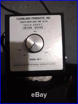Tjernlund AD-1 Auto Draft Fan for Wood Burning Stove Pipe Wood Stove, Coal, etc