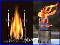 Toaks STV-11 Titanium Wood Burning Stove Lightweight Compact Fire Stand