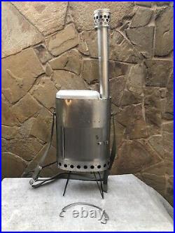 Tourist stove made in the USSR. Sputnik. Stainless steel