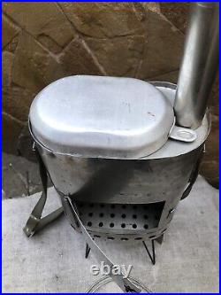 Tourist stove made in the USSR. Sputnik. Stainless steel