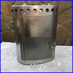 Tourist stove made in the USSR. Sputnik. Stainless steel