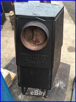 Trolla Free standing Wood buring Norwegian Cast Iron Stove Black Rear Flue Exit Trolla Free standing Wood buring Norwegian Cast Iron Stove Black Rear Flue Exit