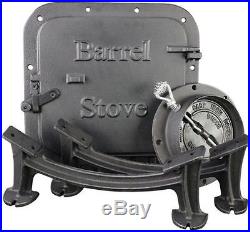 US Heavy Workshops Garage Stove Barrel Stove Kit Wood Burning Double Drum Heater