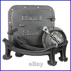 US Stove Barrel Kit Wood Burning Double Drum Adapter Indoor Outdoor Use Heater