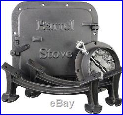 US Stove Barrel Stove Iron Cast Wood Burning Steel Drum Wood Heater Adapter Kit