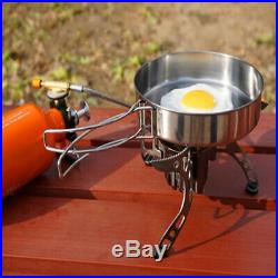 Ultralight Foldable Wood Burning Camping Rocket Stove with Pot for Picnic