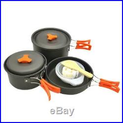 Ultralight Wood Burning Camping Rocket Stove with Cookware Set for Picnic