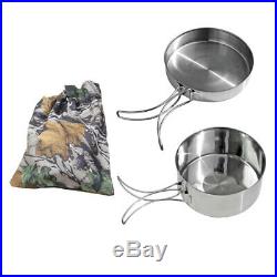 Ultralight Wood Burning Camping Rocket Stove with Pot for Backpacking BBQ