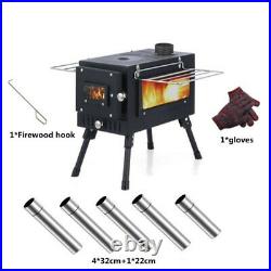 Ultralight Wood Stove Stainless Steel Portable Outdoor Camping Tent Heating NEW
