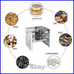 Unigear Wood Burning Camp Stoves Picnic BBQ Cooker/Potable Folding Stainless
