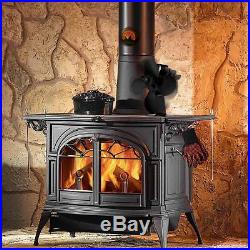 Upgraded 4-Blade Fireplace FanHeat Powered Wood Stove Fan Wood Burning/Log Bu