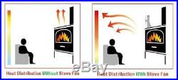 Upgraded 4-Blade Fireplace FanHeat Powered Wood Stove Fan Wood Burning/Log Bu