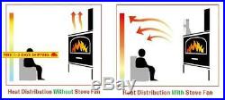 Upgraded 4-Blade Fireplace Fan, Heat Powered Wood Stove Fan Wood Burning/Log Burn