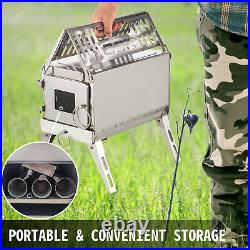 VEVOR Portable Tent Stove Wood Burning Stove 90.6 Height withPipe for Camping
